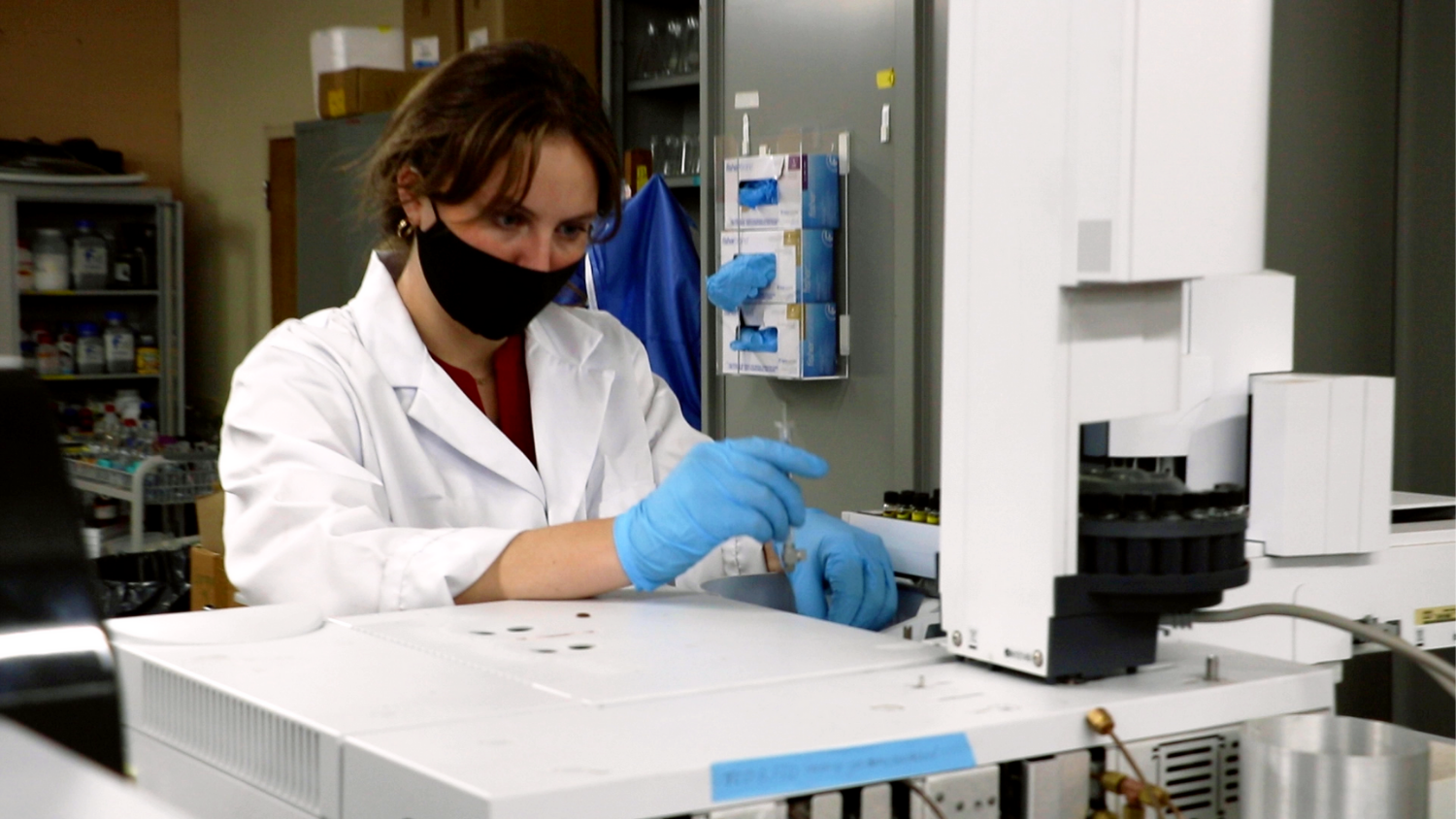a student researcher in a lab