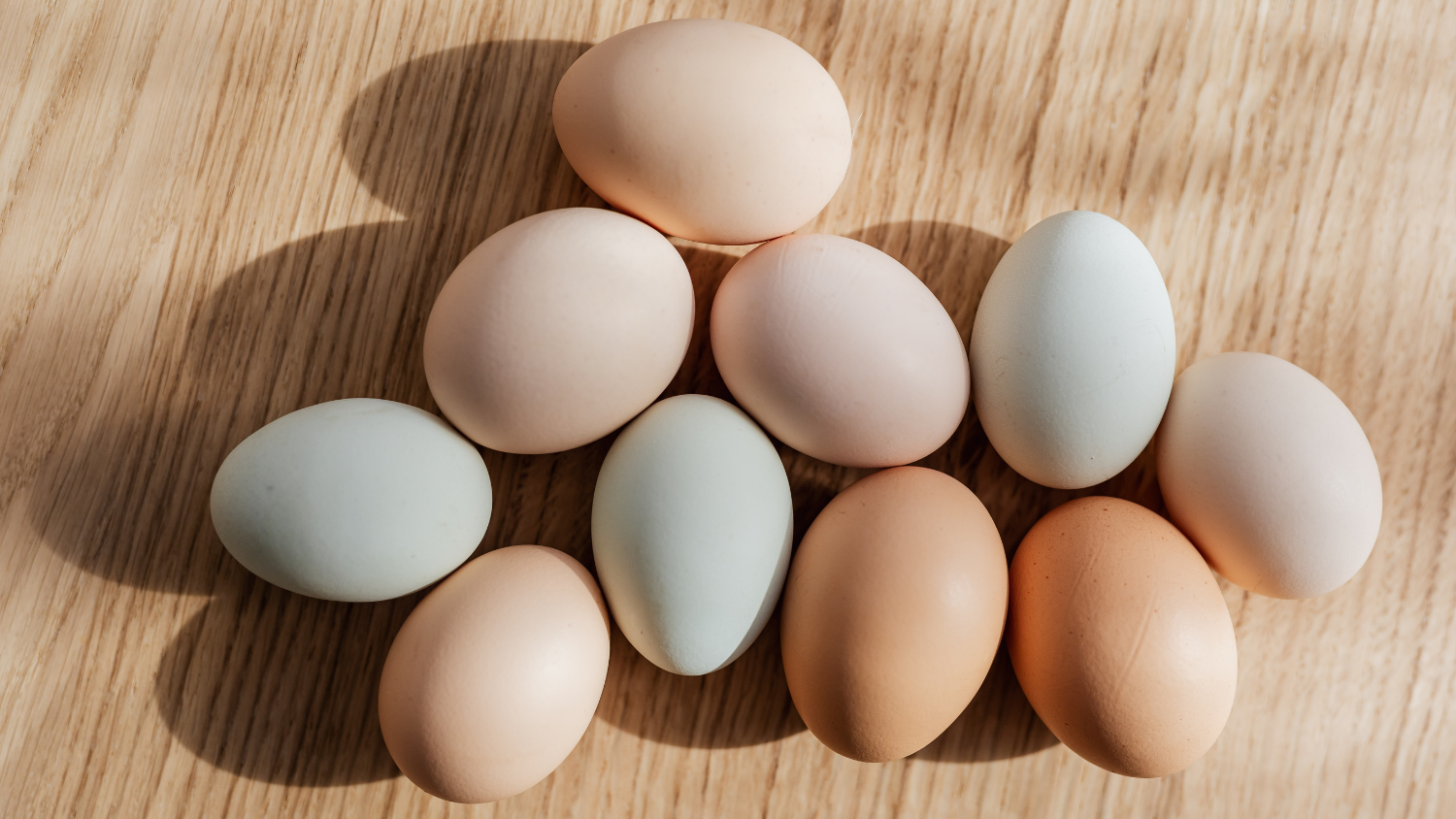 colored easter eggs on a table