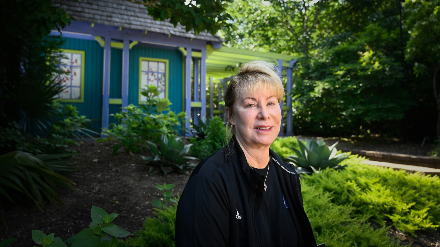 Carol McNeel portrait in garden