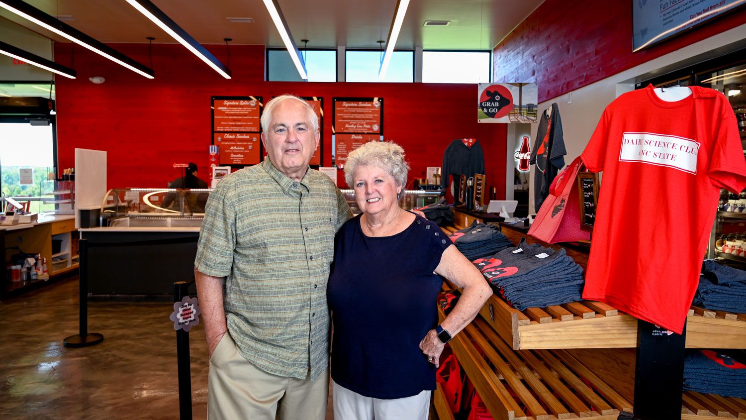 Art and Mary Bethel in the Howling Cow Creamery
