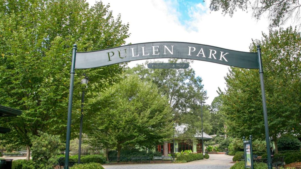 Pullen Park sign in Raleigh North Carolina