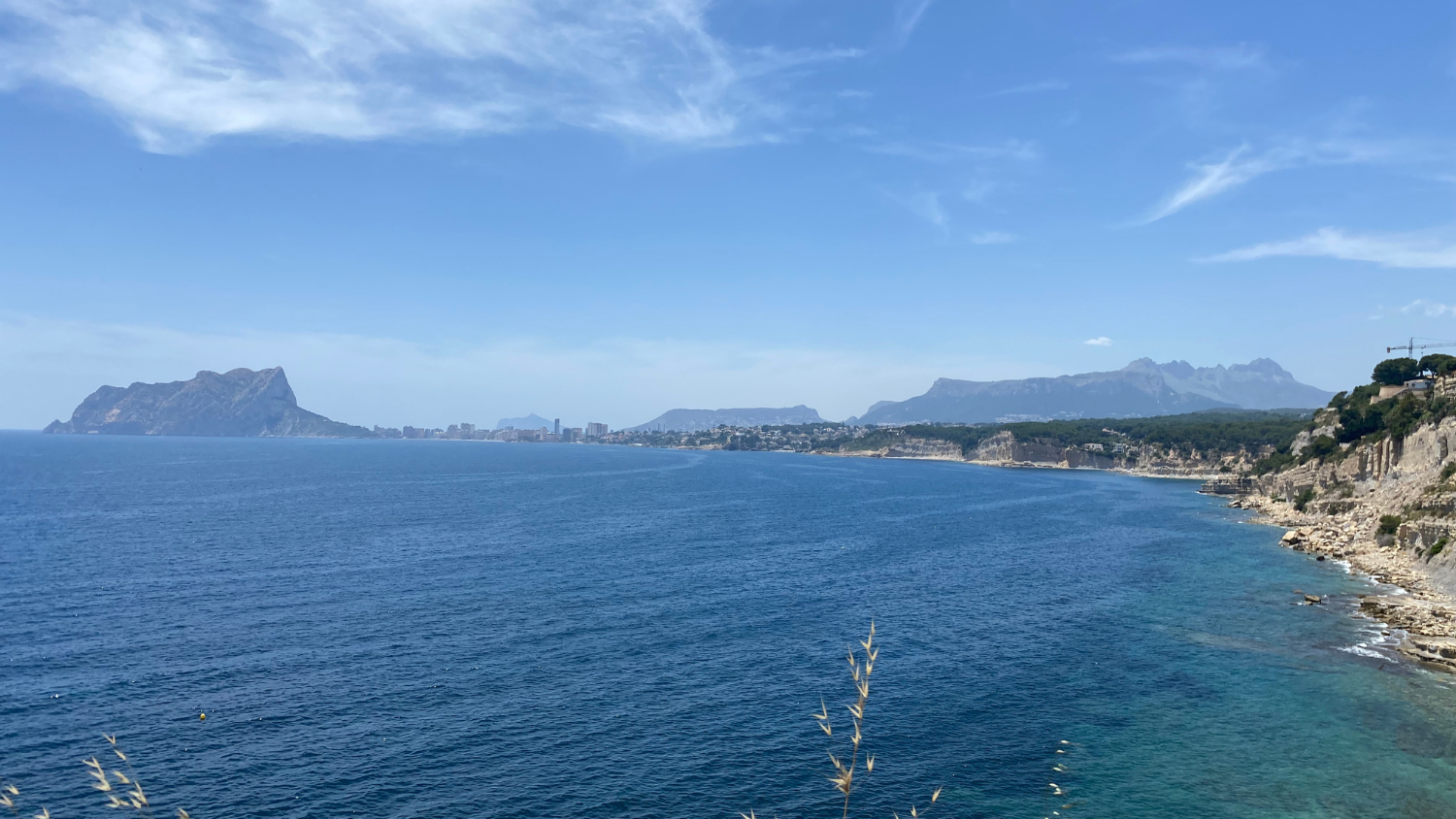 overlooking the coast of Spain from