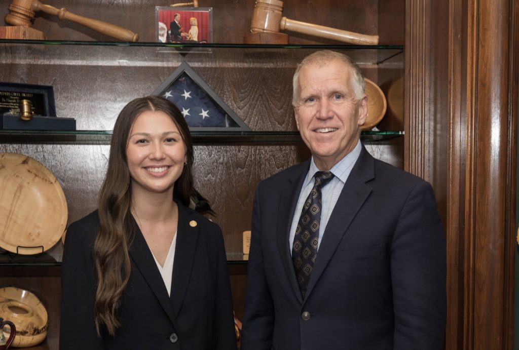 MacKenna Clifton with Senator Thom Tillis