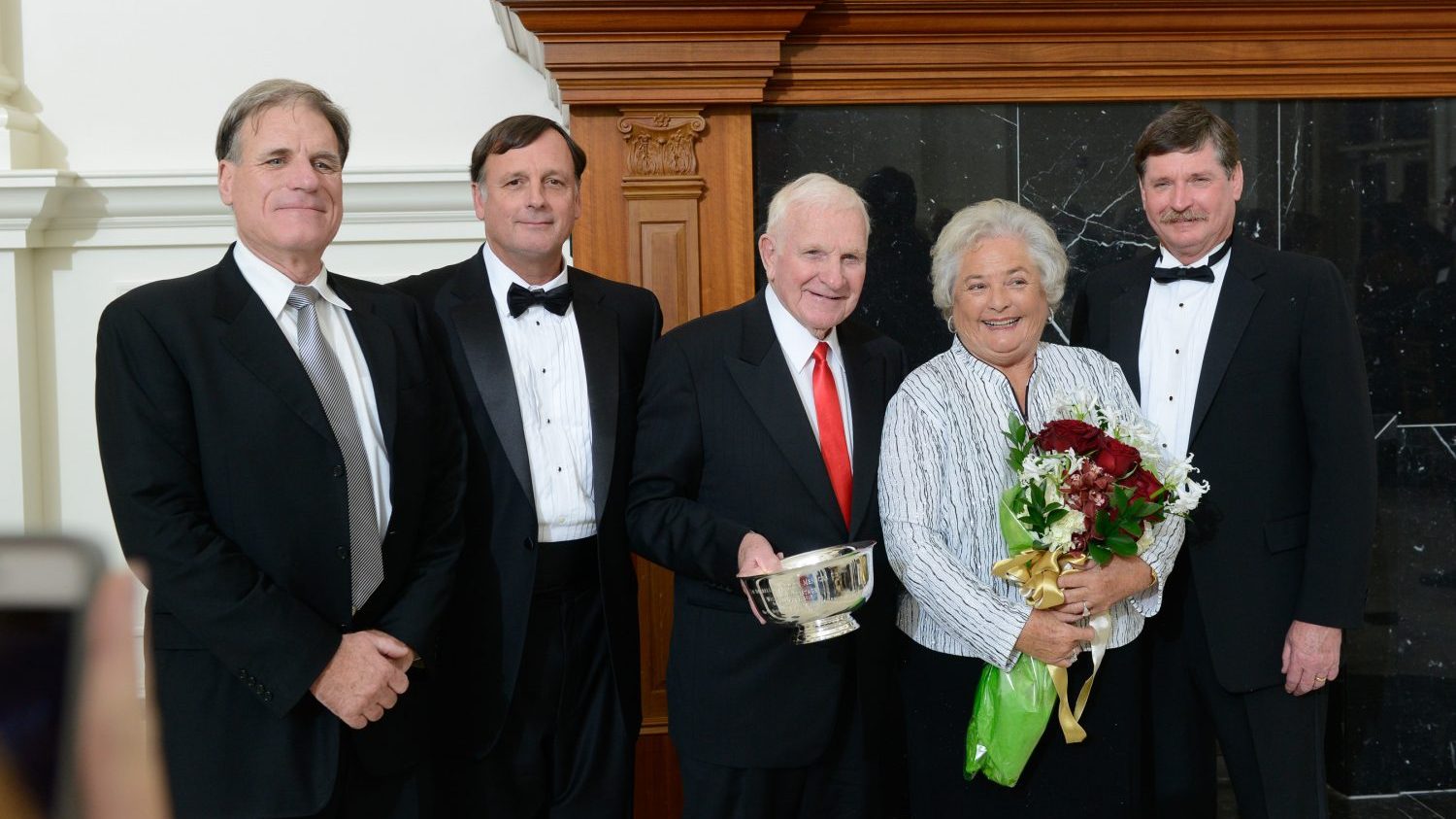 Bill Prestage with his wife and three sons