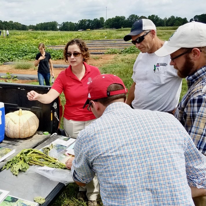 Lina Quesada talking to growers