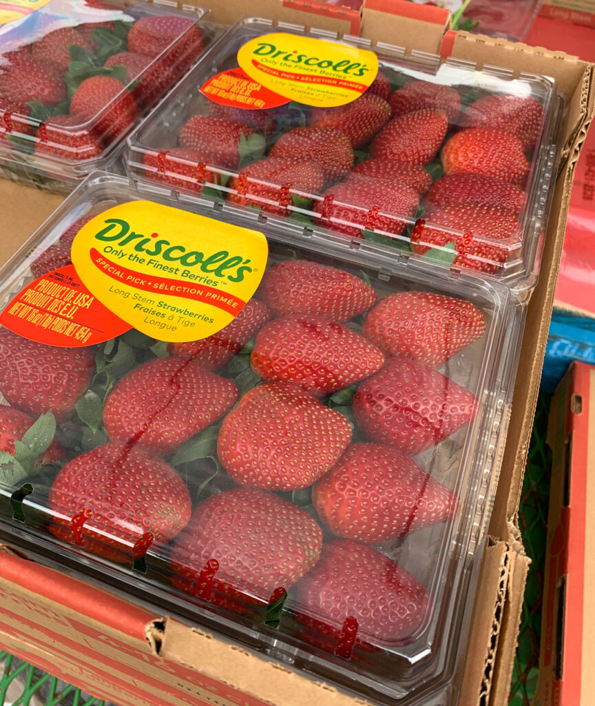 Containers of strawberries