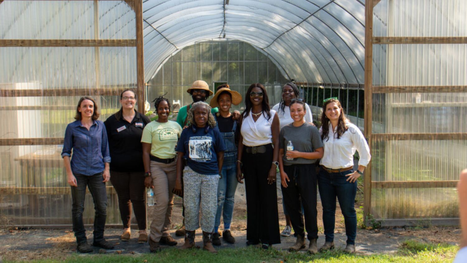 USDA Deputy Secretary Chavonda Jacobs-Young with CEFS staff, apprentice farmers and mentors.
