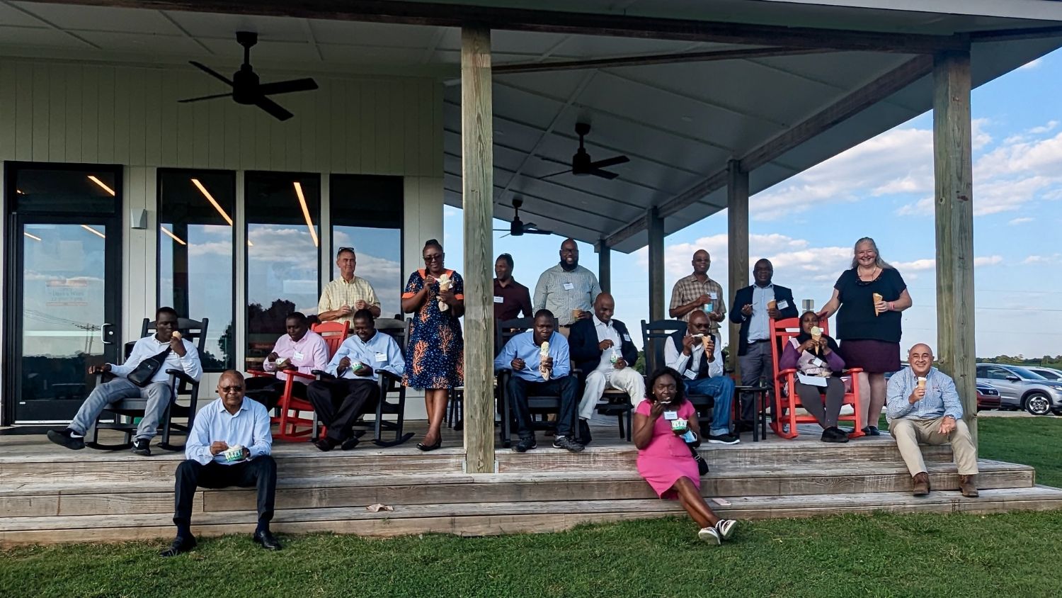 Guests of the East Africa symposium at Howling Cow Creamery