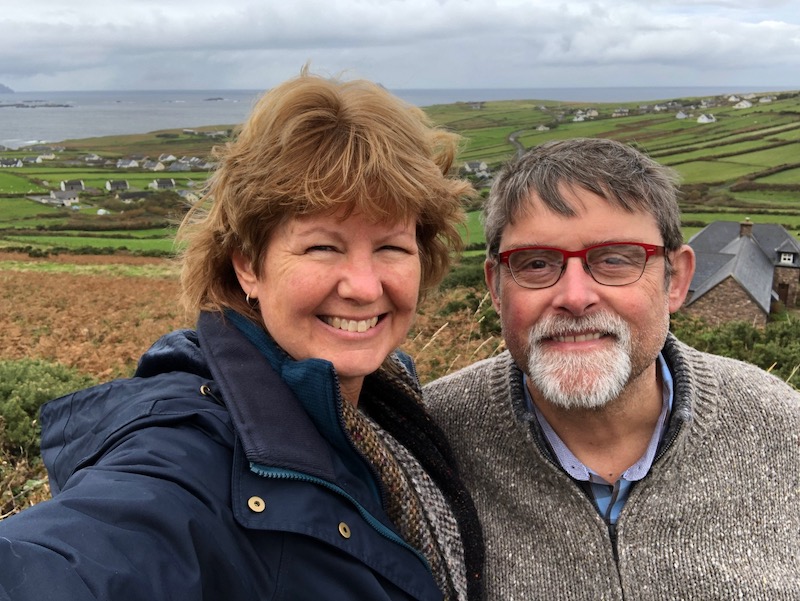 Debbie and Ed taking a selfie in Ireland