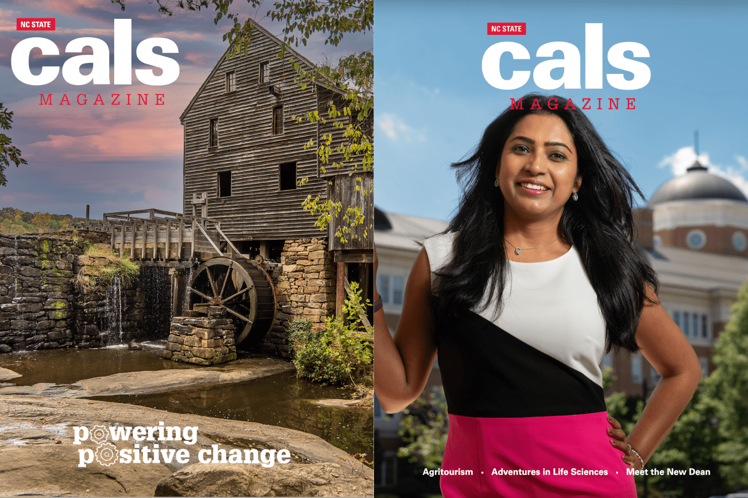 two CALS magazine covers