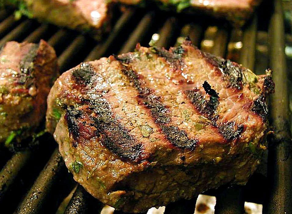 Steak with grill marks