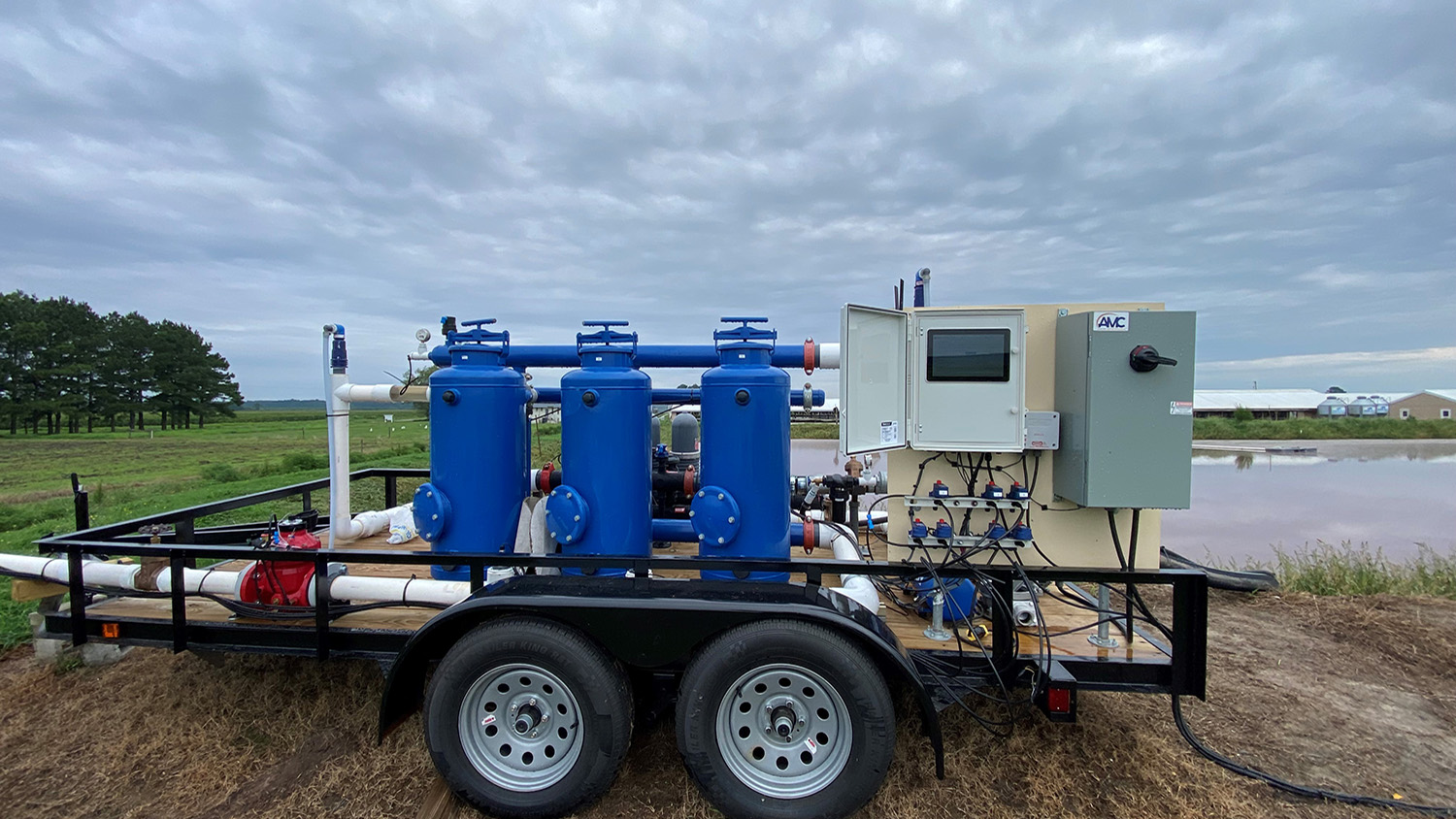 irrigation equipment on a trailer