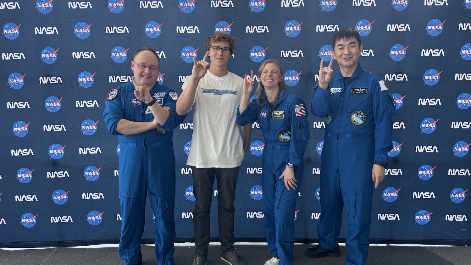NC State student Sawyer Exum with NASA astronauts