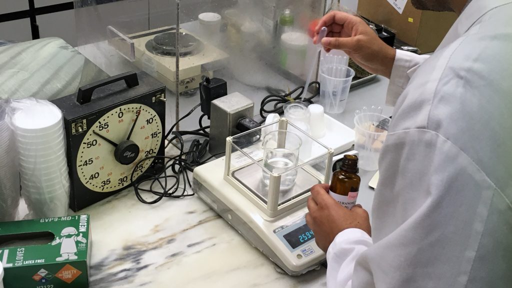 Flavor chemistry major Peter Rizzo in the laboratory at NC State University