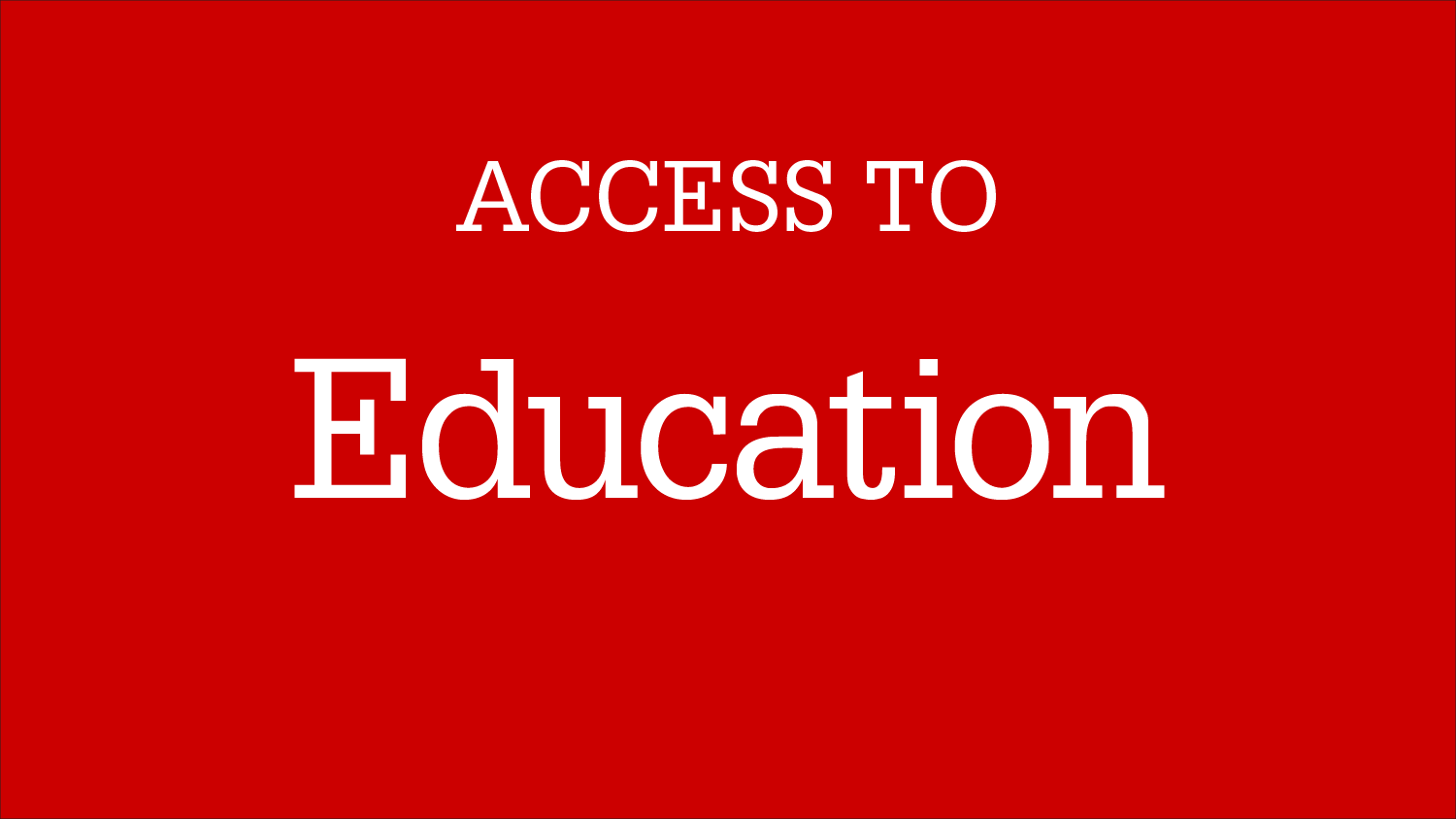 Graphic Image: Access To Education