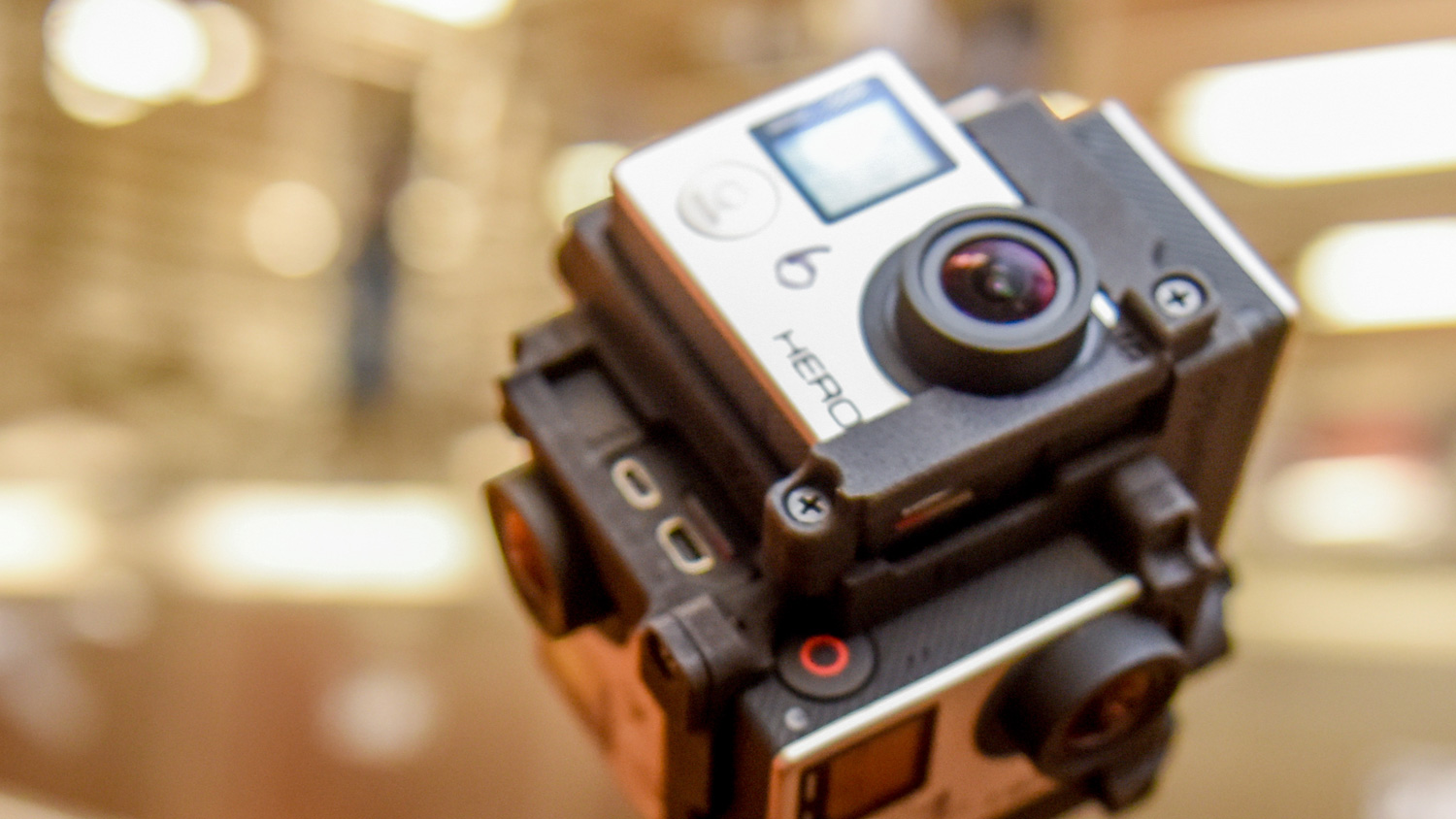 Close-up of virtual reality camera used by CALS Food Science department.