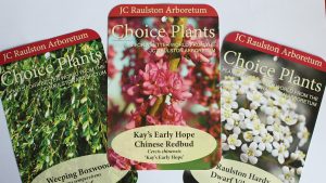 Three JC Raulston Arboretum Choice Plants tags