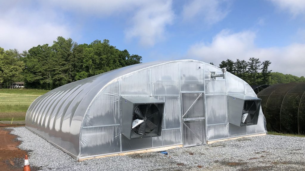 The new greenhouse at Mountain Horticultural Crops Research and Extension Center in western North Carolina.